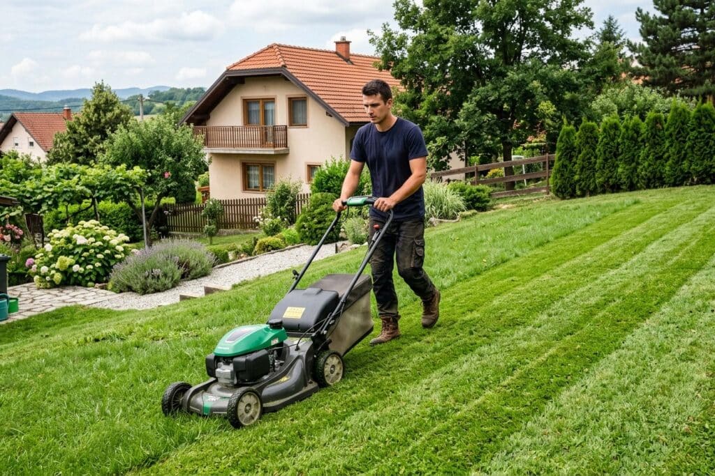 Savršeno košenje travnjaka u privatnoj okućnici kod Samobora – hortikultura General Nokorov