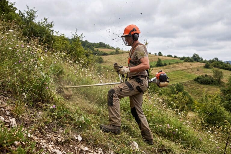 Profesionalno krčenje i flaksanje visoke trave i korova trimerom u okolici Samobora – hortikultura General Nokorov